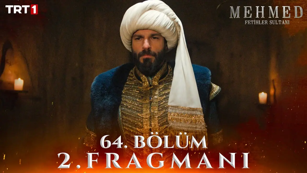 Mehmed Fetihler Sultani Season 3 Episode 64 Trailer 2 scene showing Sultan Mehmed amid city rebellion and burning streets